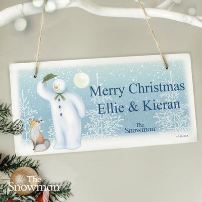 Really Cool Gifts for Christmas - Personalised The Snowman Snow Wonder Wooden Sign