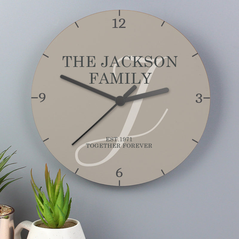 Really Cool Gifts - Personalised Family Wooden Clock