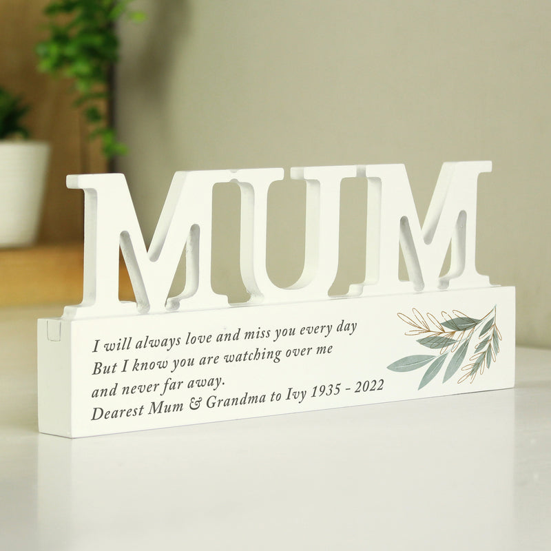 Personalised Botanical Wooden Mum Ornament by Really Cool Gifts