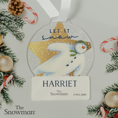 Personalised The Snowman Acrylic Decoration by Really Cool Gifts Really Cool Gifts