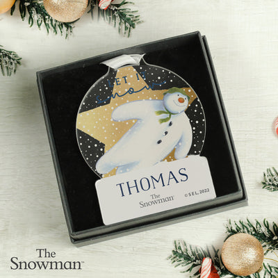 Personalised The Snowman Acrylic Decoration by Really Cool Gifts Really Cool Gifts