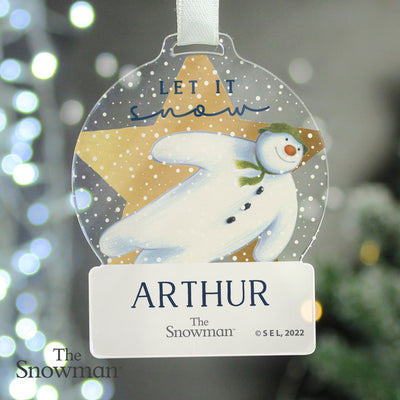 Personalised The Snowman Acrylic Decoration by Really Cool Gifts Really Cool Gifts