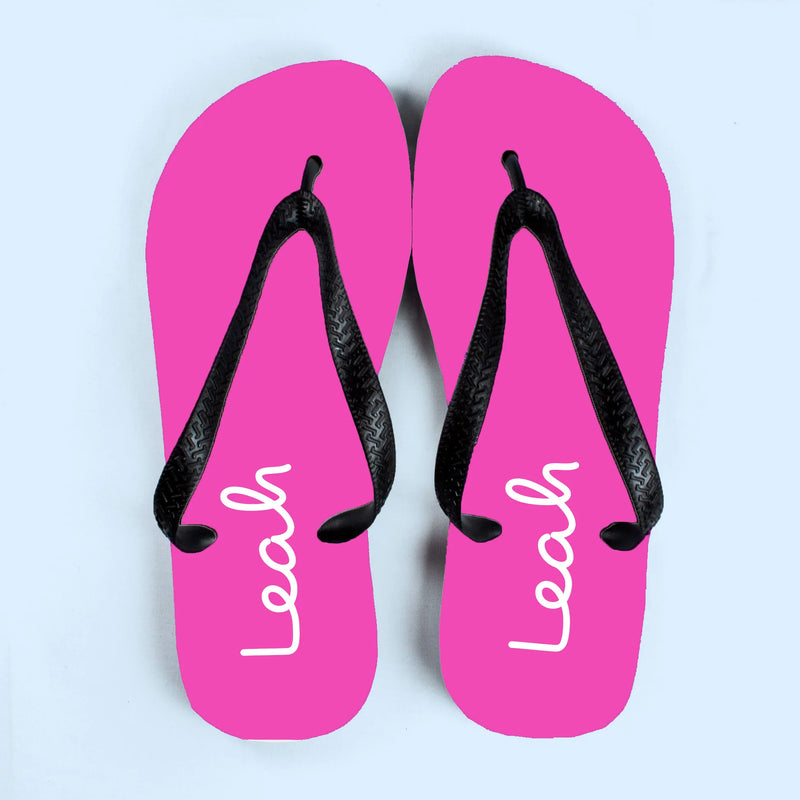 Personalised Summer Style Flip Flops - Pink