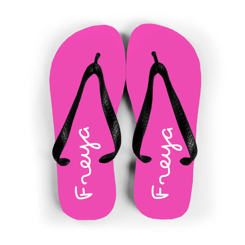 Personalised Summer Style Flip Flops - Pink