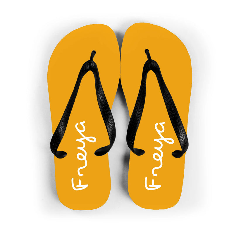 Personalised Summer Style Flip Flops - Yellow