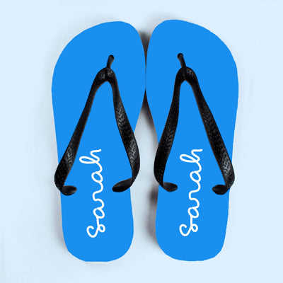 Personalised Summer Style Flip Flops - Blue Really Cool Gifts