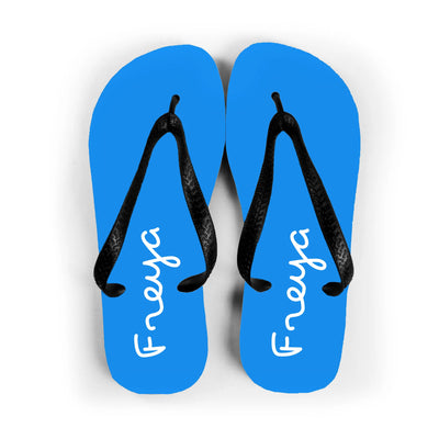Personalised Summer Style Flip Flops - Blue Really Cool Gifts