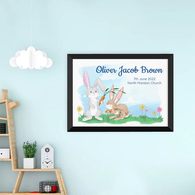 Personalised Spring Bunny Framed Print by Really Cool Gifts