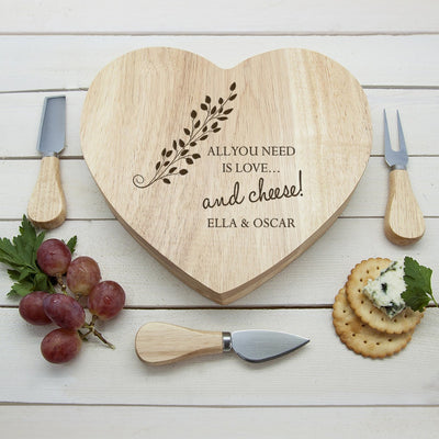 ’All You Need is Love’ Heart Cheese Board - Yes, please gift