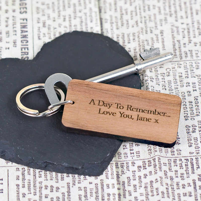 Custom Special Date Keyring - Rectangle Frame by Really Cool Gifts Really Cool Gifts