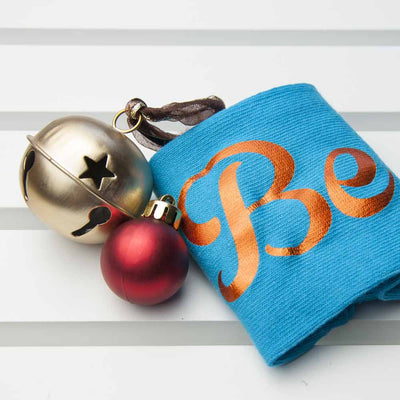 Personalised Turquoise And Terracotta Orange Christmas Day Socks by Really Cool Gifts Really Cool Gifts