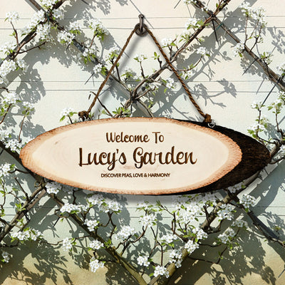 Welcome To My Garden Wooden Sign by Really Cool Gifts