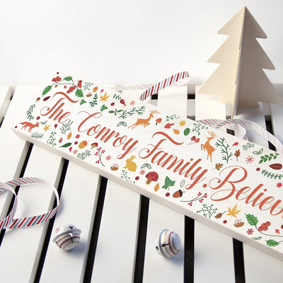 Personalised Christmas Woodland Mantle Decoration by Really Cool Gifts Really Cool Gifts