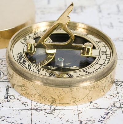 Adventurer's Brass Sundial And Compass by Really Cool Gifts Really Cool Gifts