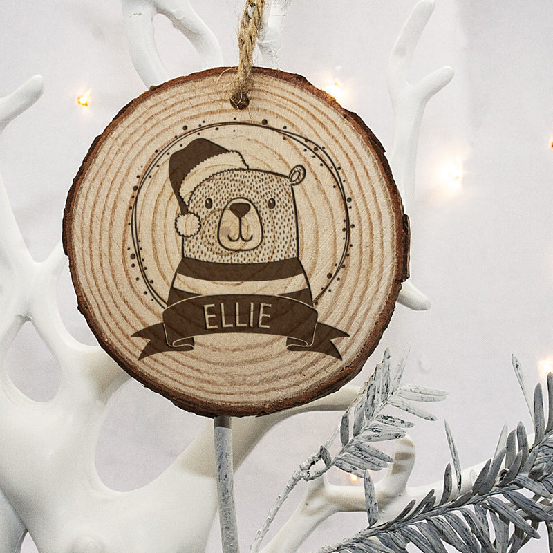 Personalised Engraved Polar Bear Christmas Tree Decoration by Really Cool Gifts Really Cool Gifts