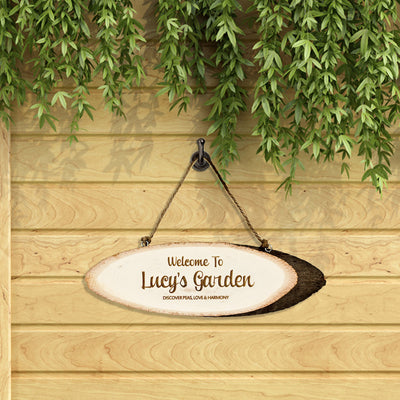 Welcome To My Garden Wooden Sign by Really Cool Gifts