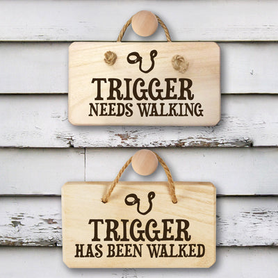 Personalised Dog Needs Walking Wooden Sign by Really Cool Gifts Really Cool Gifts