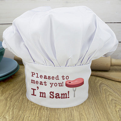 Pleased To Meat You Chef Hat by Really Cool Gifts Really Cool Gifts