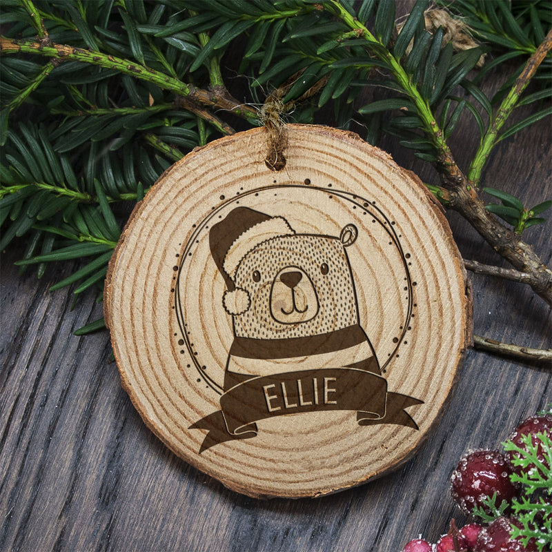 Personalised Engraved Polar Bear Christmas Tree Decoration by Really Cool Gifts Really Cool Gifts