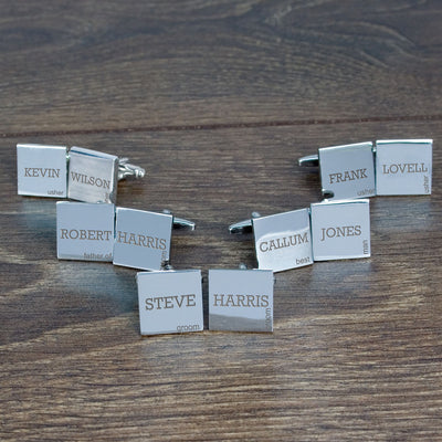 Wedding Group Cufflinks Set Of 5 by Really Cool Gifts