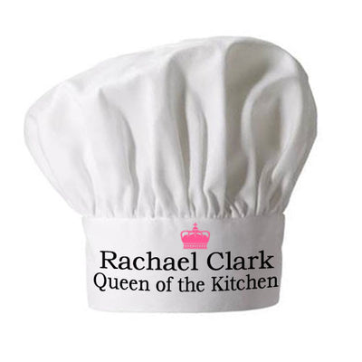 Personalised Queen Of The Kitchen Chef Hat by Really Cool Gifts Really Cool Gifts