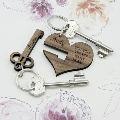 You Hold The Key To My Heart Keyring Set Of Two by Really Cool Gifts