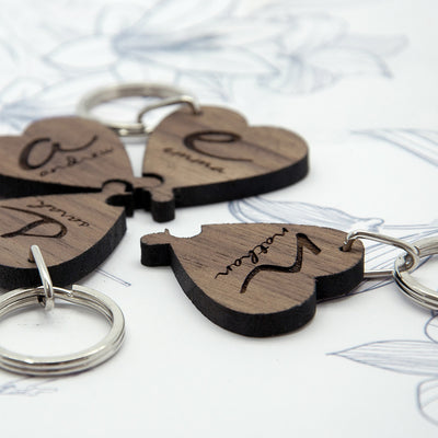 Best Friends Forever Heart Wooden Keyring By Really Cool Gifts