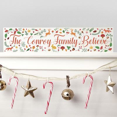 Personalised Christmas Woodland Mantle Decoration by Really Cool Gifts Really Cool Gifts