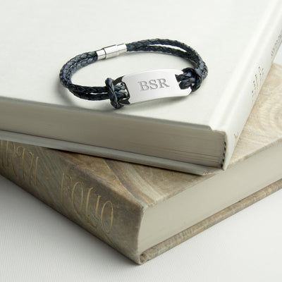 Personalised Men's Statement Leather Bracelet by Really Cool Gifts Really Cool Gifts