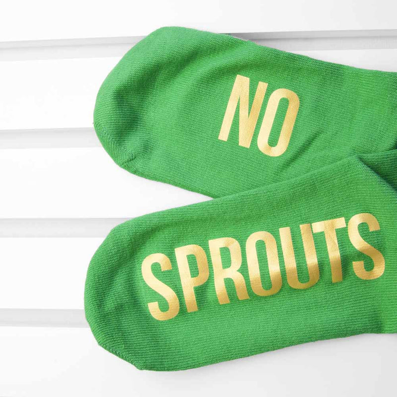 Personalised Sprout Green And Canary Yellow Christmas Day Socks by Really Cool Gifts Really Cool Gifts