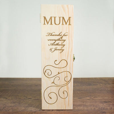 Mother's Day Wine Box With Swirls by Really Cool Gifts