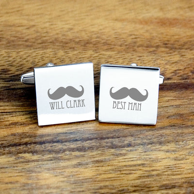 Moustache Best Man Cufflinks by Really Cool Gifts
