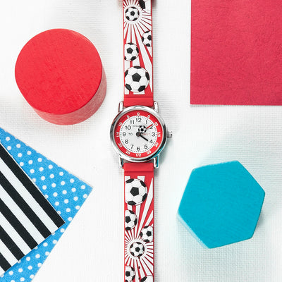Kids Personalised Red Football Watch by Really Cool Gifts