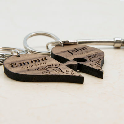 Really Cool Gifts - COUPLES' ROMANTIC JOINING HEART KEYRING