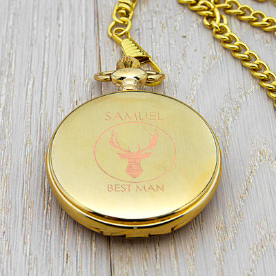 Personalised Groomsman Stag Pocket Watch by Really Cool Gifts Really Cool Gifts