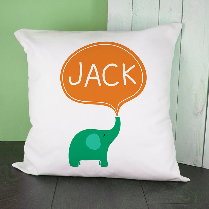 Personalised Hello Baby Elephant Cushion Cover by Really Cool Gifts Really Cool Gifts