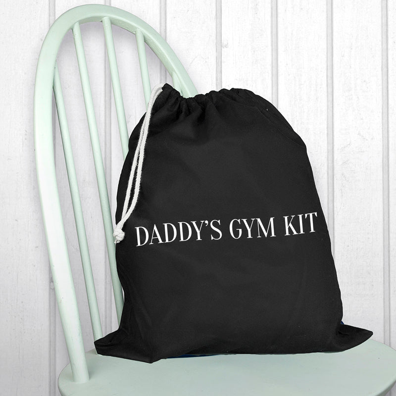 Personalised Cotton Black Gym Bag by Really Cool Gifts