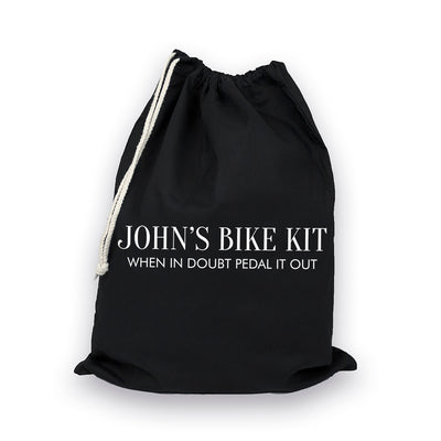 Personalised Cotton Black Gym Bag by Really Cool Gifts