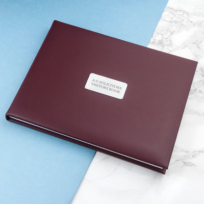 Personalised Burgundy Leather Visitors Book By Really Cool Gifts Really Cool Gifts