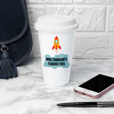 Teacher's Fuel Travel Mug with Personalization by Really Cool Gifts Really Cool Gifts
