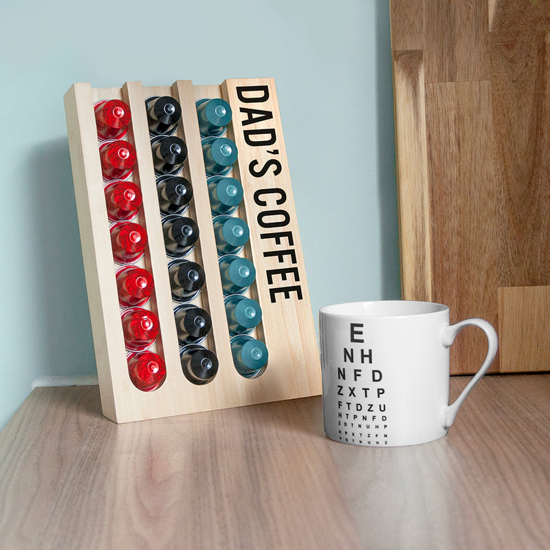 Really Cool Gifts - PERSONALISED BAMBOO NESPRESSO COFFEE POD HOLDER