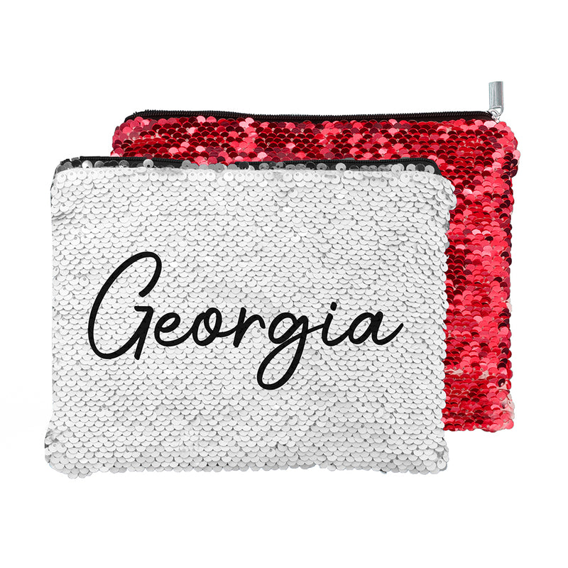 PERSONALISED KIDS HIDDEN MESSAGE SEQUIN PENCIL CASE - RED BY REALLY COOL GIFTS