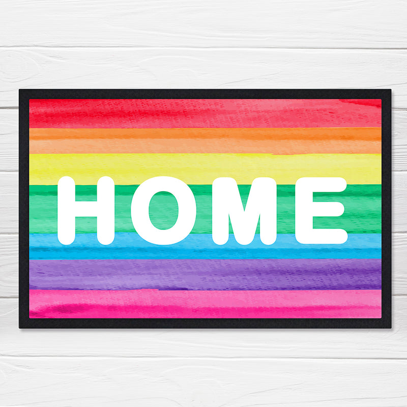 Personalised Rainbow Stripe Doormat by Really Cool Gifts Really Cool Gifts