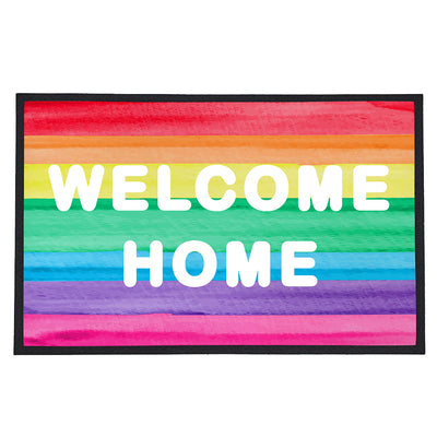 Personalised Rainbow Stripe Doormat by Really Cool Gifts Really Cool Gifts