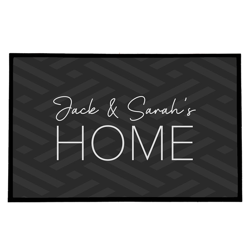 Personalised Grey Pattern Doormat by Really Cool Gifts Really Cool Gifts