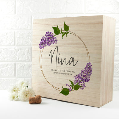 Personalised Floral Bridesmaid Keepsake Box by Really Cool Gifts Really Cool Gifts