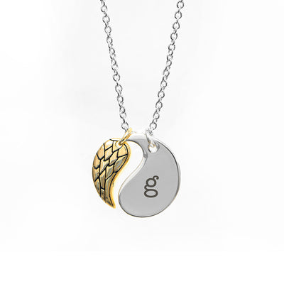 Personalised Contemporary Angel Wing Necklace by Really Cool Gifts