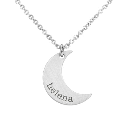 Personalised Crescent Moon Necklace by Really Cool Gifts Really Cool Gifts