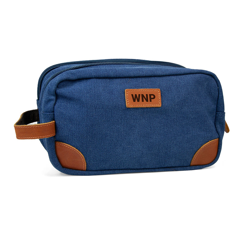 Personalised Deluxe Denim Wash Bag Blue by Really Cool Gifts