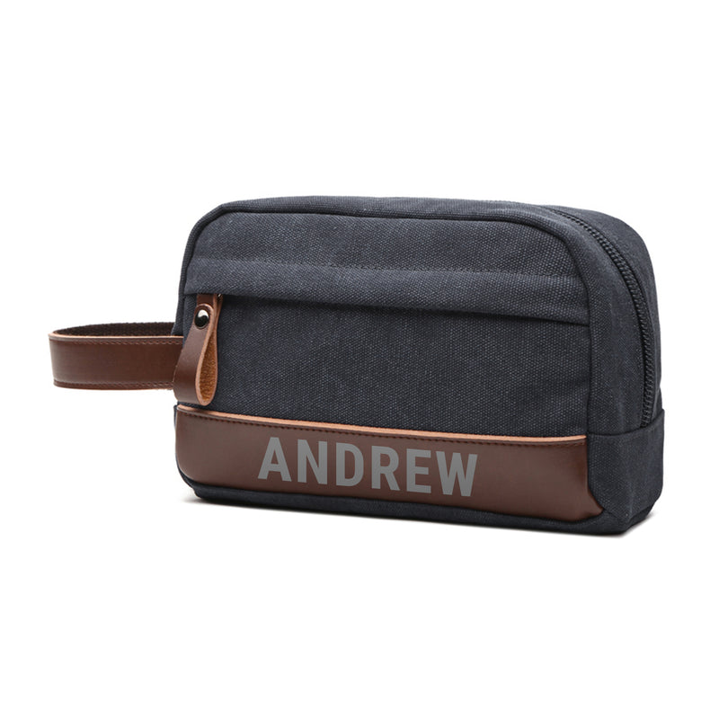 Personalised Weekender Denim Wash Bag by Really Cool Gifts Really Cool Gifts